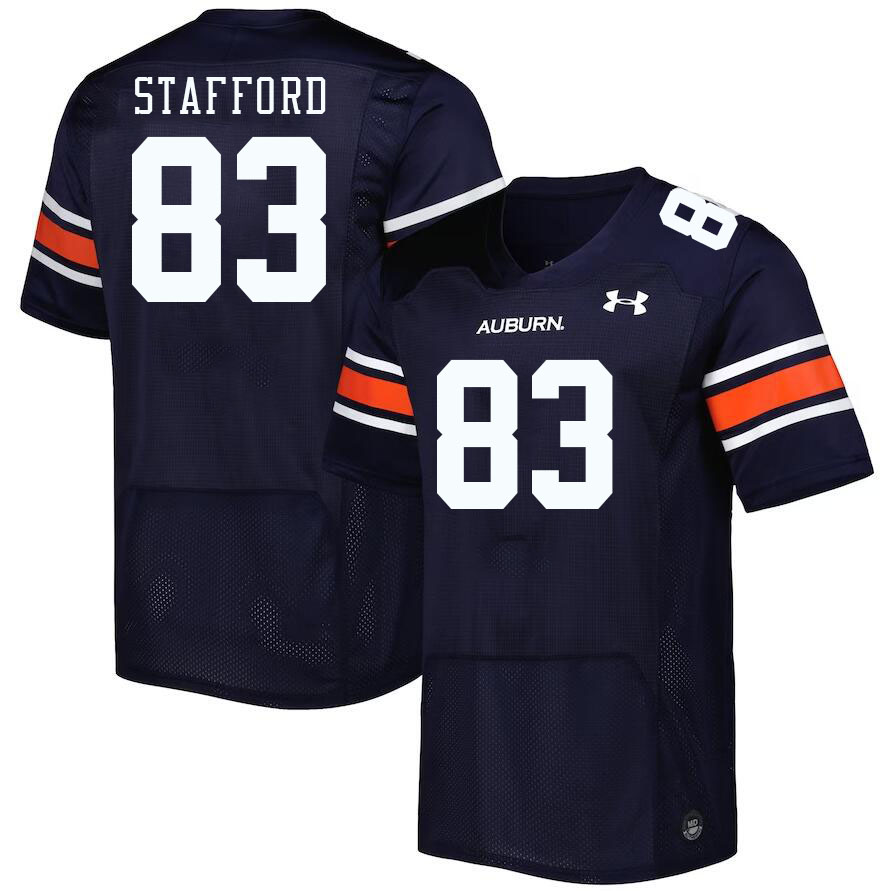 Men's Auburn Tigers #83 Colby Stafford Navy 2023 College Stitched Football Jersey